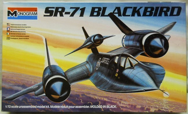 Monogram 1/72 SR-71 Blackbird - With GTD-21 Drone And Ground Cart, 5810 plastic model kit